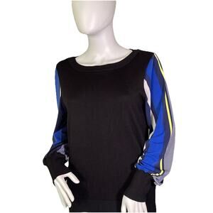 DKNY Striped Sleeve Sweater- Small